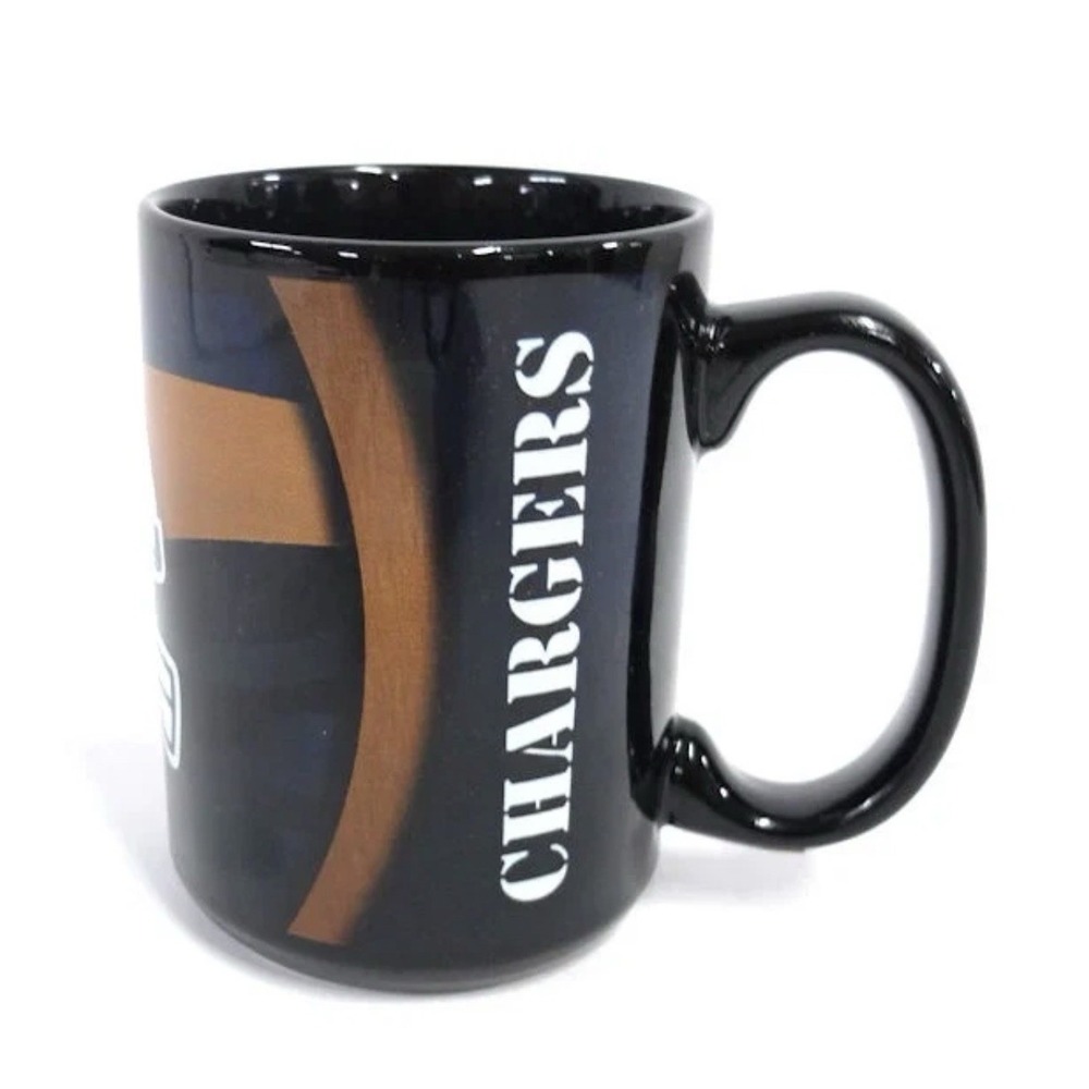 NFL Los Angeles Chargers Ceramic Coffee Mug in Black, 14 oz